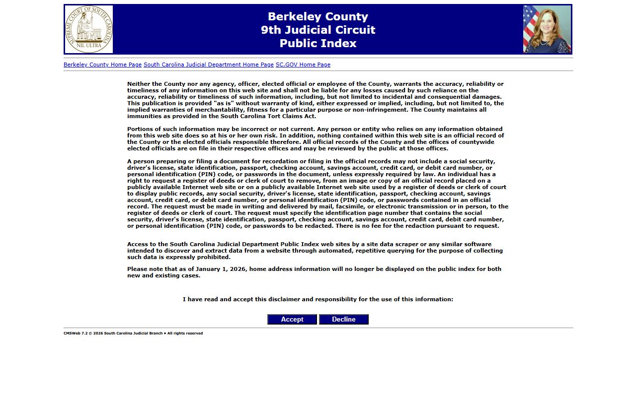 Goose Creek civil court records and Berkeley County Court of Common Pleas resources